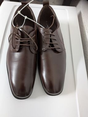 Men's Dark Brown Derby Dress Shoes - Sleek Lace-Up